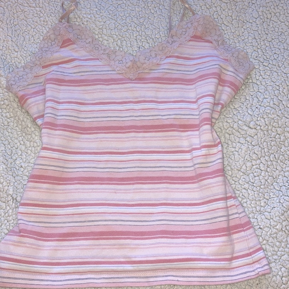Laced Striped Tank